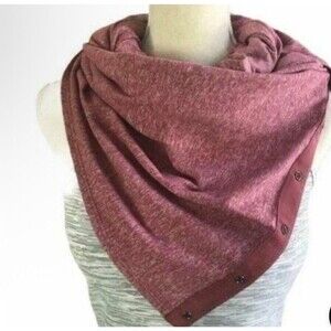 Lululemon Vinyasa Wrap Snap Scarf One Size Convertible Wrap Heather Pink G1